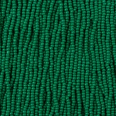 Czech Seed Beads, 13/0 - Opaque Dark Green (strung)