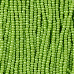 Czech Seed Beads, 11/0 - Opaque Lustre Pale Green (strung)