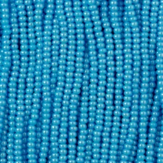 Czech Seed Beads, 11/0 - Opaque Lustre Light Blue Turquoise (strung)