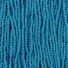 Czech Seed Beads, 11/0 - Opaque Lustre Blue Turquoise (strung)