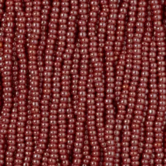 Czech Seed Beads, 11/0 - Opaque Lustre Red (strung)
