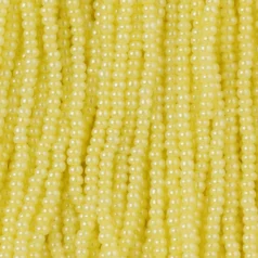 Czech Seed Beads, 11/0 - Pearlized Light Yellow Ceylon (strung)