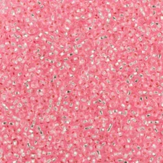 Czech Seed Beads, 10/0 - Silverlined Dyed Pink (loose)
