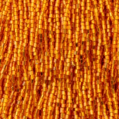 Czech Seed Beads, 10/0, 2-Cut - Silverlined Light Orange (strung)