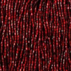Czech Seed Beads, 10/0, 2-Cut - Silverlined Dark Red (strung)