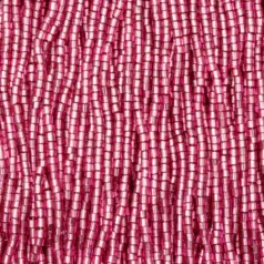 Czech Seed Beads, 10/0, 2-Cut - Silverlined Dyed Rose (strung)
