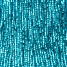 Czech Seed Beads, 10/0, 2-Cut - Silverlined Aqua (strung)