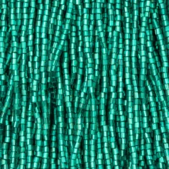 Czech Seed Beads, 10/0, 2-Cut - Silverlined Teal (strung)