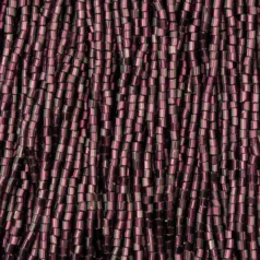 Czech Seed Beads, 10/0, 2-Cut - Silverlined Dark Amethyst (strung)