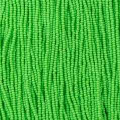 Czech Seed Beads, 13/0 - Opaque Lime Green (strung)