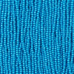 Czech Seed Beads, 11/0 - PermaLux Dyed Chalk Dark Tuequoise (strung)