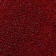 Czech Seed Beads, 10/0 - Transparent Red (loose)