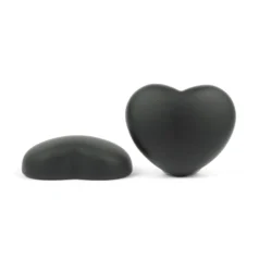 Resin Matt Heart Cabochon - Black