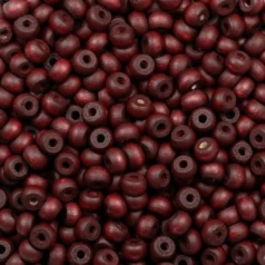 Wooden Crow Beads 9/6mm Mahogany Lacquered