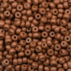 Wooden Crow Beads 9/6mm Light Brown Lacquered