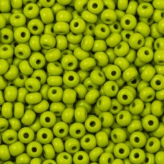 Czech Seed Beads, 6/0 - Opaque Light Olive (loose)
