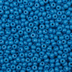 Czech Seed Beads, 8/0 - Opaque Dark Turquoise (loose)
