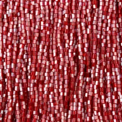 Czech Seed Beads, 10/0, 2-Cut - Transparent Lustre Light Red (strung)