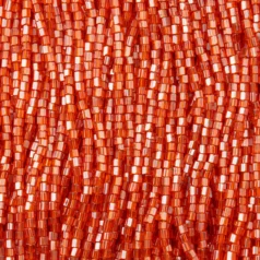 Czech Seed Beads, 10/0, 2-Cut - Transparent Lustre Orange (strung)