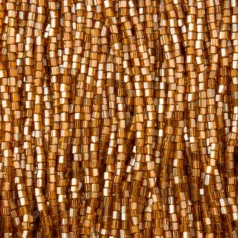 Czech Seed Beads, 10/0, 2-Cut - Transparent Lustre Amber (strung)