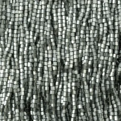 Czech Seed Beads, 10/0, 2-Cut - Transparent Lustre Grey (strung)