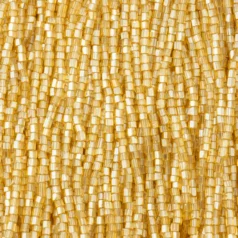 Czech Seed Beads, 10/0, 2-Cut - Transparent Lustre Topaz Luster (strung)