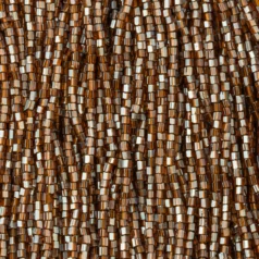 Czech Seed Beads, 10/0, 2-Cut - Transparent Lustre Topaz Luster (strung)