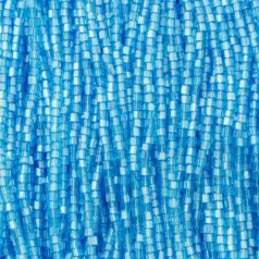 Czech Seed Beads, 10/0, 2-Cut - Transparent Lustre Aqua (strung)