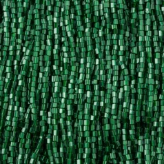 Czech Seed Beads, 10/0, 2-Cut - Transparent Lustre Emerald (strung)