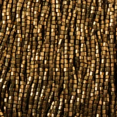 Czech Seed Beads, 10/0, 2-Cut - Metalic Bronze (strung)