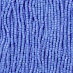 Czech Seed Beads, 12/0, 3-Cut - Opaque Powder Blue (strung)