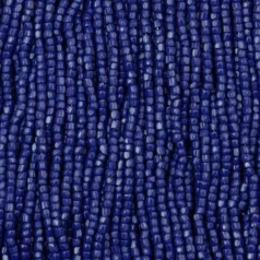 Czech Seed Beads, 12/0, 3-Cut - Opaque Navy (strung)
