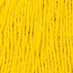 Czech Seed Beads, 12/0, 3-Cut - Opaque Light Yellow (strung)