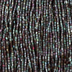 Czech Seed Beads, 10/0, 2-Cut - Metallic Golden Deep Purple (strung)