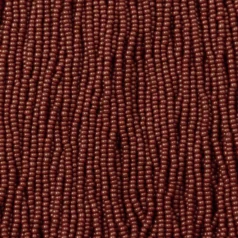 Czech Seed Beads, 13/0 - Opaque Rust (strung)