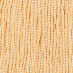 Czech Seed Beads, 13/0 - Pearlized Eggshell (strung)