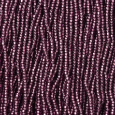 Czech Seed Beads, 11/0 - Silverlined Dark Amethyst (strung)