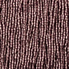 Czech Seed Beads, 12/0, 3-Cut - Silverlined Amethyst (strung)