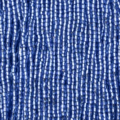 Czech Seed Beads, 12/0, 3-Cut - Silverlined Sapphire (strung)