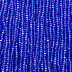 Czech Seed Beads, 11/0 - Transparent Rainbow Sapphire (strung)