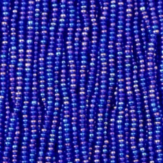Czech Seed Beads, 11/0 - Transparent Rainbow Dark Sapphire (strung)