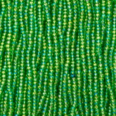 Czech Seed Beads, 11/0 - Transparent Rainbow Peridot (strung)