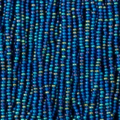Czech Seed Beads, 11/0 - Transparent Rainbow Montana (strung)