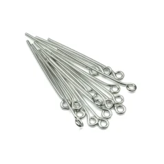 Eye Pin 1" in 20 gauge - Rhodium Plated Nickel Free