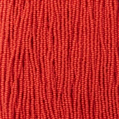 Czech Seed Beads, 13/0 - Opaque Red (strung)