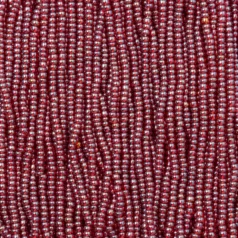 Czech Seed Beads, 11/0 - Transparent Lustre Red (strung)
