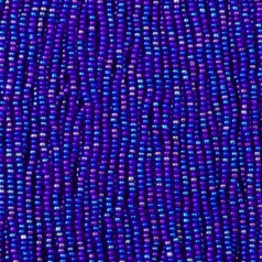 Czech Seed Beads, 11/0 - Transparent Rainbow Cobalt (strung)