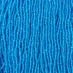Czech Seed Beads, 11/0 - Transparent Rainbow Dark Aqua (strung)