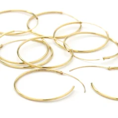 Alternative view of Endless Hoop 32mm 14 Kt gold plated