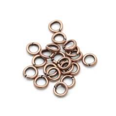 Jump ring Open 6mm in 17 gauge- Antique Copper Nickel Free